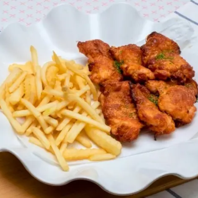 [D4] 3pcs Korean Fried Chicken With Fries Main Image